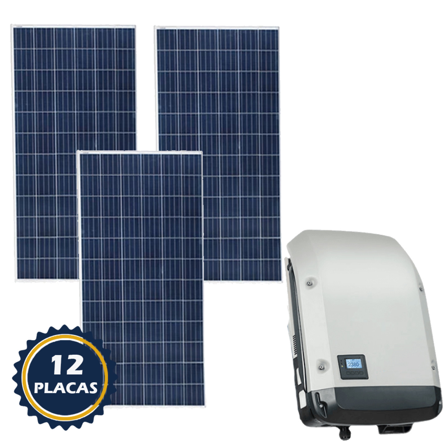 Energia Solar Residencial. Sistema de 4,36 kWp, com 8 módulos